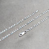 Sterling Silver Basic Necklace, Figaro Design, Polished, Silver Finish, 04.420.0015.18 (0.80 Gauge, Thickness, 18 Inches Length)