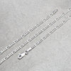 Sterling Silver Basic Necklace, Figaro Design, Polished, Silver Finish, 04.420.0016.18