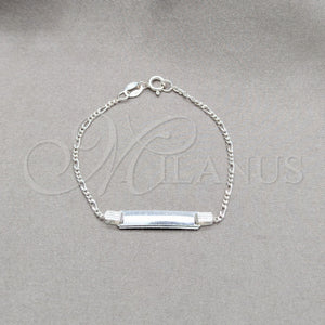 Sterling Silver Necklace — Basic Necklace Figaro Design Polished 03. 0.40 Gauge — main product view — SKU 159510 | Plata 925 collar — básico Necklace Figaro diseño pulido 03. 0.40 Gauge — SKU 159510