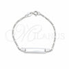Sterling Silver Basic Necklace, Figaro Design, Polished, Silver Finish, 03.420.0002.05 (0.40 Gauge, Thickness, 5 Inches Length)