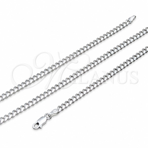 Sterling Silver Necklace — Basic Necklace Miami Cuban Design Polished 04. Gauge — main product view — SKU 159513 | Plata 925 collar — básico Necklace Miami Cuban diseño pulido 04. Gauge — SKU 159513