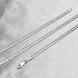Sterling Silver Necklace — Basic Necklace Miami Cuban Design Polished 04. Gauge — main product view — SKU 159513 | Plata 925 collar — básico Necklace Miami Cuban diseño pulido 04. Gauge — SKU 159513