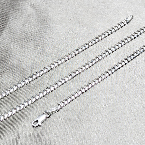 Sterling Silver Necklace — Basic Necklace Miami Cuban Design Polished 04. Gauge — main product view — SKU 159513 | Plata 925 collar — básico Necklace Miami Cuban diseño pulido 04. Gauge — SKU 159513
