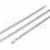 Sterling Silver Basic Necklace, Miami Cuban Design, Polished, Silver Finish, 04.420.0003.18 (100 Gauge, 02 MM Thickness, 18 Inches Length)