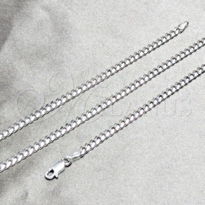 Sterling Silver Necklace — Basic Necklace Miami Cuban Design Polished 03. Gauge — main product view — SKU 159515 | Plata 925 collar — básico Necklace Miami Cuban diseño pulido 03. Gauge — SKU 159515