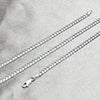 Sterling Silver Basic Necklace, Miami Cuban Design, Polished, Silver Finish, 03.420.0003.10 (100 Gauge, 02 MM Thickness, 10 Inches Length)