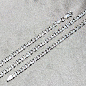 Sterling Silver Necklace — Basic Necklace Miami Cuban Design Polished 04. Gauge — main product view — SKU 159519 | Plata 925 collar — básico Necklace Miami Cuban diseño pulido 04. Gauge — SKU 159519