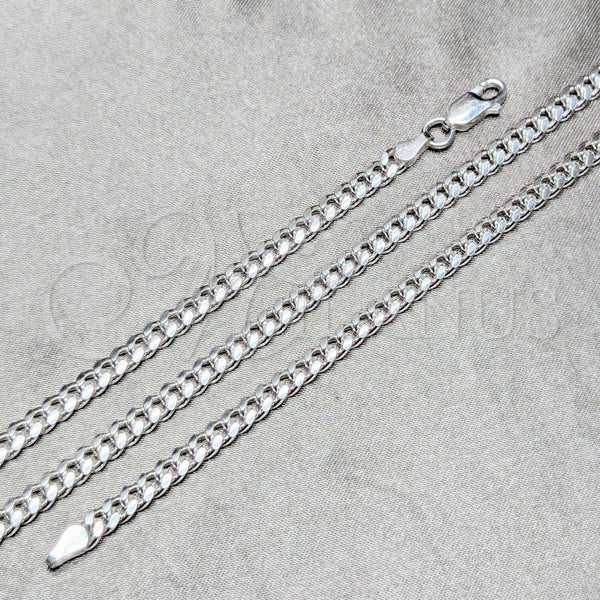 Sterling Silver Necklace — Basic Necklace Miami Cuban Design Polished 04. Gauge — main product view — SKU 159519 | Plata 925 collar — básico Necklace Miami Cuban diseño pulido 04. Gauge — SKU 159519