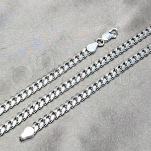 Sterling Silver Necklace — Basic Necklace Miami Cuban Design Polished 04. Gauge — main product view — SKU 159528 | Plata 925 collar — básico Necklace Miami Cuban diseño pulido 04. Gauge — SKU 159528