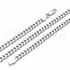Sterling Silver Basic Necklace, Miami Cuban Design, Polished, Silver Finish, 04.420.0006.24 (180 Gauge, 06 MM Thickness, 22 Inches Length)