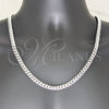 Sterling Silver Basic Necklace, Miami Cuban Design, Polished, Silver Finish, 04.420.0007.24