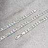 Sterling Silver Basic Necklace, Figaro Design, Polished, Silver Finish, 04.420.0012.22