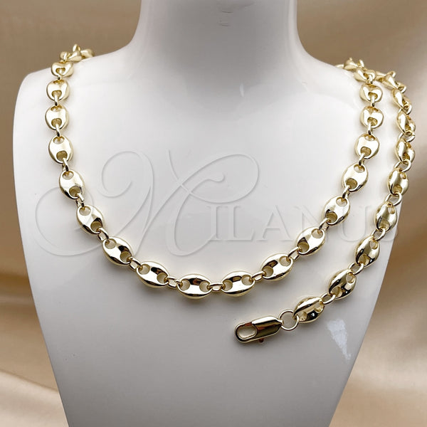 Gold Filled Bracelet — Necklace and Bracelet Puff Mariner Design Polished 06. — alternate product view — SKU 159547 | Oro Laminado brazalete — Necklace and Bracelet Puff Mariner diseño pulido 06. — SKU 159547