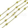 Oro Laminado Basic Necklace, Gold Filled Style Rolo and Ball Design, Polished, Golden Finish, 04.213.0281.20 (04 MM Thickness, 20 Inches Length)