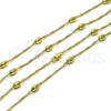 Oro Laminado Basic Necklace, Gold Filled Style Singapore and Ball Design, Polished, Golden Finish, 04.213.0282.20 (02 MM Thickness, 20 Inches Length)