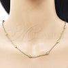 Oro Laminado Basic Necklace, Gold Filled Style Singapore and Ball Design, Polished, Golden Finish, 04.213.0282.22 (04 MM Thickness, 22 Inches Length)