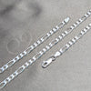 Sterling Silver Basic Necklace, Figaro Design, Polished, Silver Finish, 04.420.0013.20