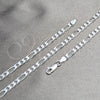 Sterling Silver Basic Necklace, Figaro Design, Polished, Silver Finish, 04.420.0013.20 (120 Gauge, Thickness, 20 Inches Length)
