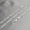 Sterling Silver Basic Necklace, Figaro Design, Polished, Silver Finish, 04.420.0013.18 (120 Gauge, Thickness, 18 Inches Length)