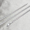 Sterling Silver Basic Necklace, Miami Cuban Design, Polished, Silver Finish, 04.420.0003.22