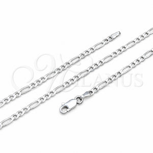 Sterling Silver Necklace — Basic Necklace Figaro Design Polished 04. 0.80 Gauge — main product view — SKU 159568 | Plata 925 collar — básico Necklace Figaro diseño pulido 04. 0.80 Gauge — SKU 159568
