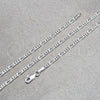 Sterling Silver Basic Anklet, Figaro Design, Polished, Silver Finish, 04.420.0016.10 (0.60 Gauge, Thickness, 10 Inches Length)