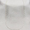 Sterling Silver Basic Necklace, Figaro Design, Polished, Silver Finish, 03.430.0002.16.1EX