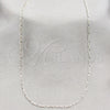 Sterling Silver Basic Necklace, Figaro Design, Polished, Silver Finish, 03.430.0002.16.1EX (0.50 Gauge, 01 MM Thickness, 16 Inches Length)