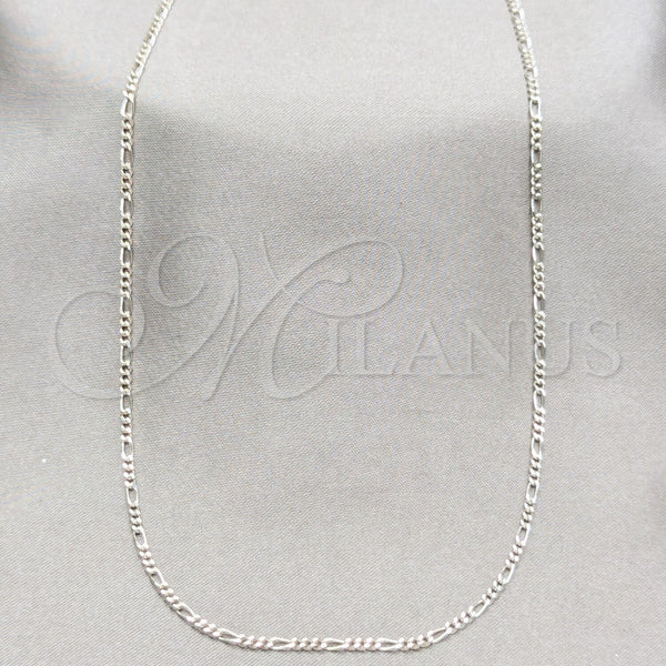 Sterling Silver Necklace — Basic Necklace Figaro Design Polished 03. .1EX 0.50 — main product view — SKU 159574 | Plata 925 collar — básico Necklace Figaro diseño pulido 03. .1EX 0.50 — SKU 159574