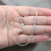 Sterling Silver Basic Necklace, Figaro Design, Polished, Silver Finish, 04.430.0003.18.1EX (0.60 Gauge, Thickness, 18 Inches Length)