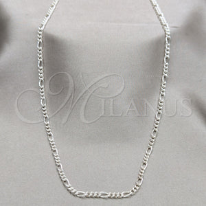 Sterling Silver Necklace — Basic Necklace Figaro Design Polished 04. .EX 0.80 — main product view — SKU 159581 | Plata 925 collar — básico Necklace Figaro diseño pulido 04. .EX 0.80 — SKU 159581