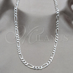 Sterling Silver Necklace — Basic Necklace Figaro Design Diamond Cutting 04. Gauge — main product view — SKU 159586 | Plata 925 collar — básico Necklace Figaro diseño Diamond Cutting 04. Gauge — SKU 159586