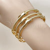 Oro Laminado Trio Bangle, Gold Filled Style Twist and Infinite Design, Polished, Golden Finish, 07.282.0014 (07 MM Thickness, One size fits all)
