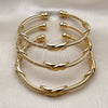 Oro Laminado Trio Bangle, Gold Filled Style Twist and Infinite Design, Polished, Golden Finish, 07.282.0014 (07 MM Thickness, One size fits all)