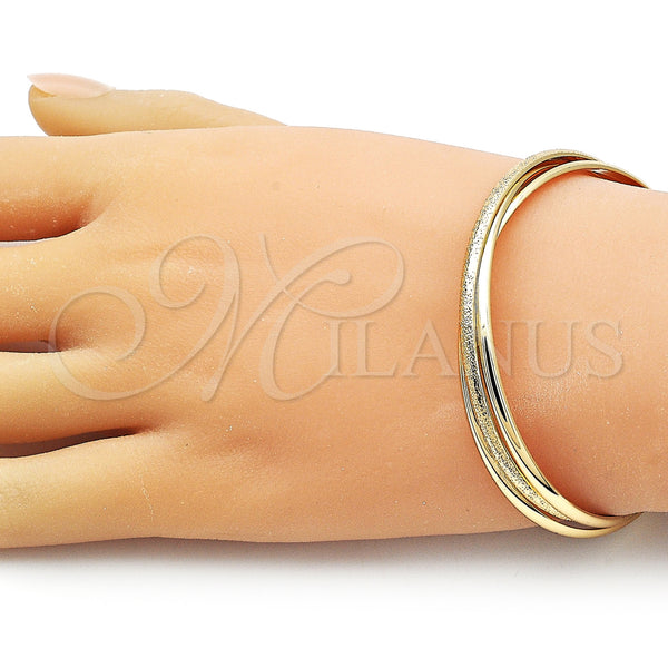 Gold Filled Jewelry — Individual Bangle Twist Design Matte 07. Thickness One — alternate product view — SKU 159605 | Oro Laminado joyería — Individual Bangle Twist diseño Matte 07. Thickness One — SKU 159605