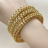 Oro Laminado Trio Bangle, Gold Filled Style Twist Design, Polished, Golden Finish, 07.282.0026.1 (09 MM Thickness, One size fits all)