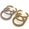 Oro Laminado Trio Bangle, Gold Filled Style Twist Design, Polished, Golden Finish, 07.282.0026.1 (09 MM Thickness, One size fits all)