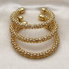 Oro Laminado Trio Bangle, Gold Filled Style Polished, Golden Finish, 07.282.0033
