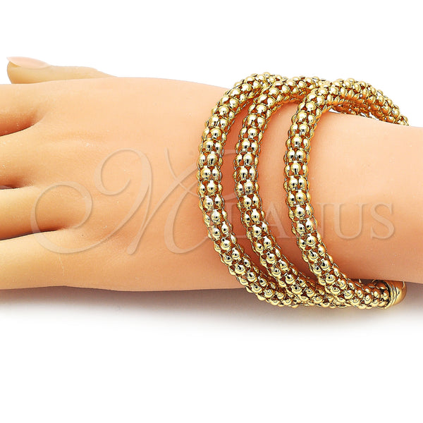 Gold Filled Jewelry — Trio Bangle Polished 07. 08 MM Thickness One — alternate product view — SKU 159624 | Oro Laminado joyería — Trio Bangle pulido 07. 08 MM Thickness One — SKU 159624