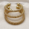Oro Laminado Trio Bangle, Gold Filled Style Polished, Golden Finish, 07.282.0033 (08 MM Thickness, One size fits all)
