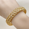 Oro Laminado Individual Bangle, Gold Filled Style Twist Design, Polished, Golden Finish, 07.282.0036 (14 MM Thickness, One size fits all)