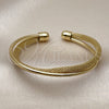 Oro Laminado Individual Bangle, Gold Filled Style Filigree Design, Polished, Golden Finish, 07.282.0039 (Thickness, One size fits all)