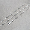 Sterling Silver Basic Anklet, Mariner Design, Polished, Silver Finish, 04.420.0030.26 (250 Gauge, 10 MM Thickness, 26 Inches Length)