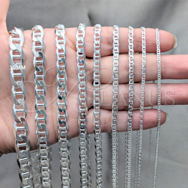 Sterling Silver Bracelet — Basic Bracelet Mariner Design Polished 03. Gauge 10 — alternate product view — SKU 159662 | Plata 925 brazalete — básico Bracelet Mariner diseño pulido 03. Gauge 10 — SKU 159662