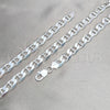 Sterling Silver Basic Bracelet, Mariner Design, Polished, Silver Finish, 03.420.0030.09 (250 Gauge, 10 MM Thickness, 9 Inches Length)