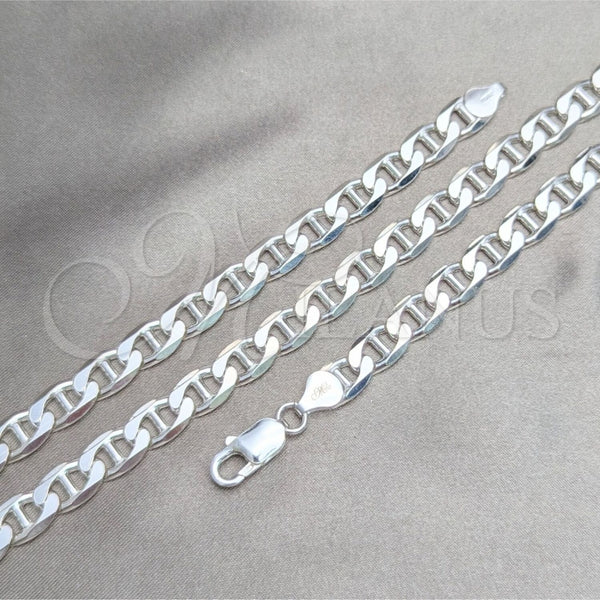 Sterling Silver Basic Necklace, Mariner Design, Polished, Silver Finish, 04.420.0017.24