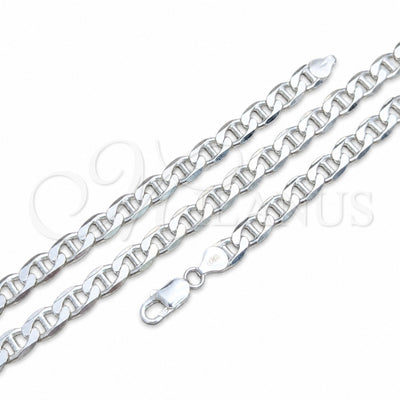Sterling Silver Basic Necklace, Mariner Design, Polished, Silver Finish, 04.420.0017.24 (200 Gauge, 08 MM for wholesale, main product view