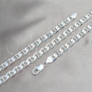 Sterling Silver Necklace — Basic Necklace Mariner Design Polished 04. Gauge 08 — main product view — SKU 159663 | Plata 925 collar — básico Necklace Mariner diseño pulido 04. Gauge 08 — SKU 159663
