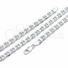 Sterling Silver Basic Bracelet, Mariner Design, Polished, Silver Finish, 04.420.0017.09 (200 Gauge, 08 MM Thickness, 9 Inches Length)