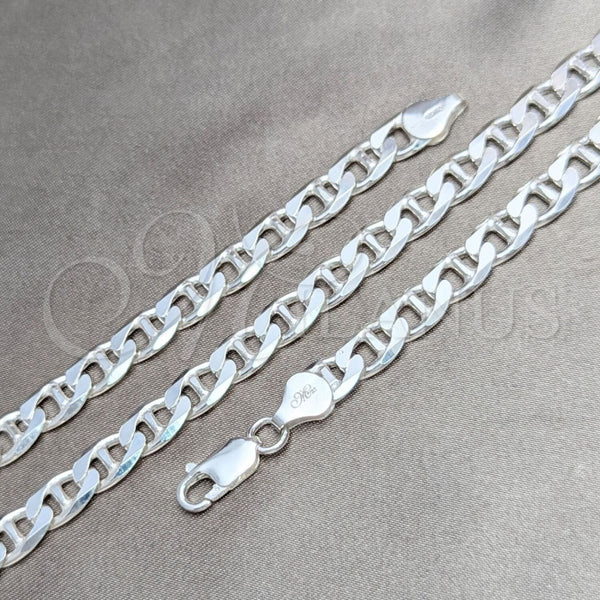 Sterling Silver Basic Necklace, Mariner Design, Polished, Silver Finish, 04.420.0018.24